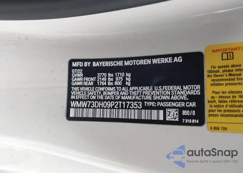 2023 Mini Hardtop John Cooper Works from USA, damaged, VIN WMW73DH09P2T17353